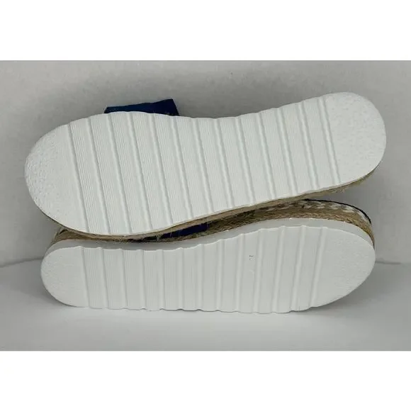 Blue Espadrille Slide Sandals NWOT Size 41 US Size 9 - Picture 8 of 8